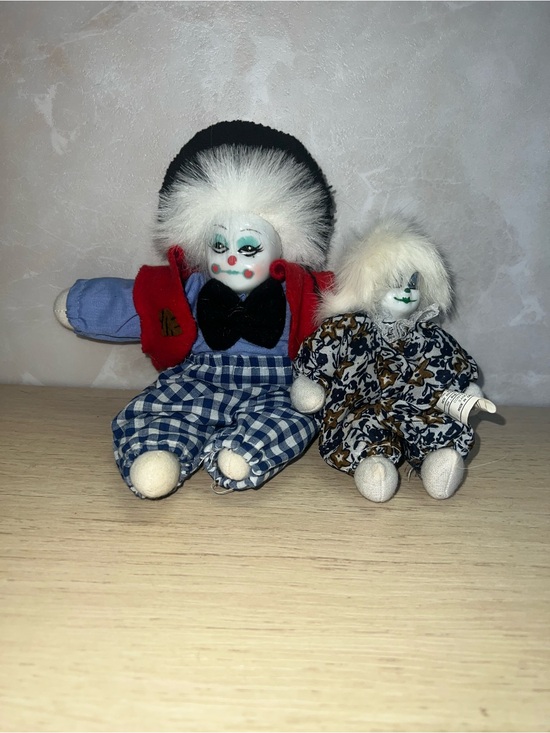 Classic Treasures Other - Vintage Classic Treasures Porcelain Face Clown Dolls 1980s/90s – Pair